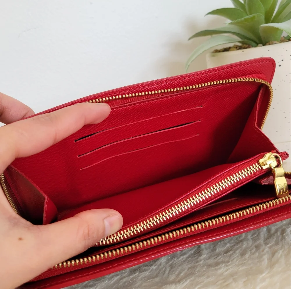 💕LIMITED Edition Louis Vuitton Porte-Monnaie Zippy Wallet Monogram Cerises